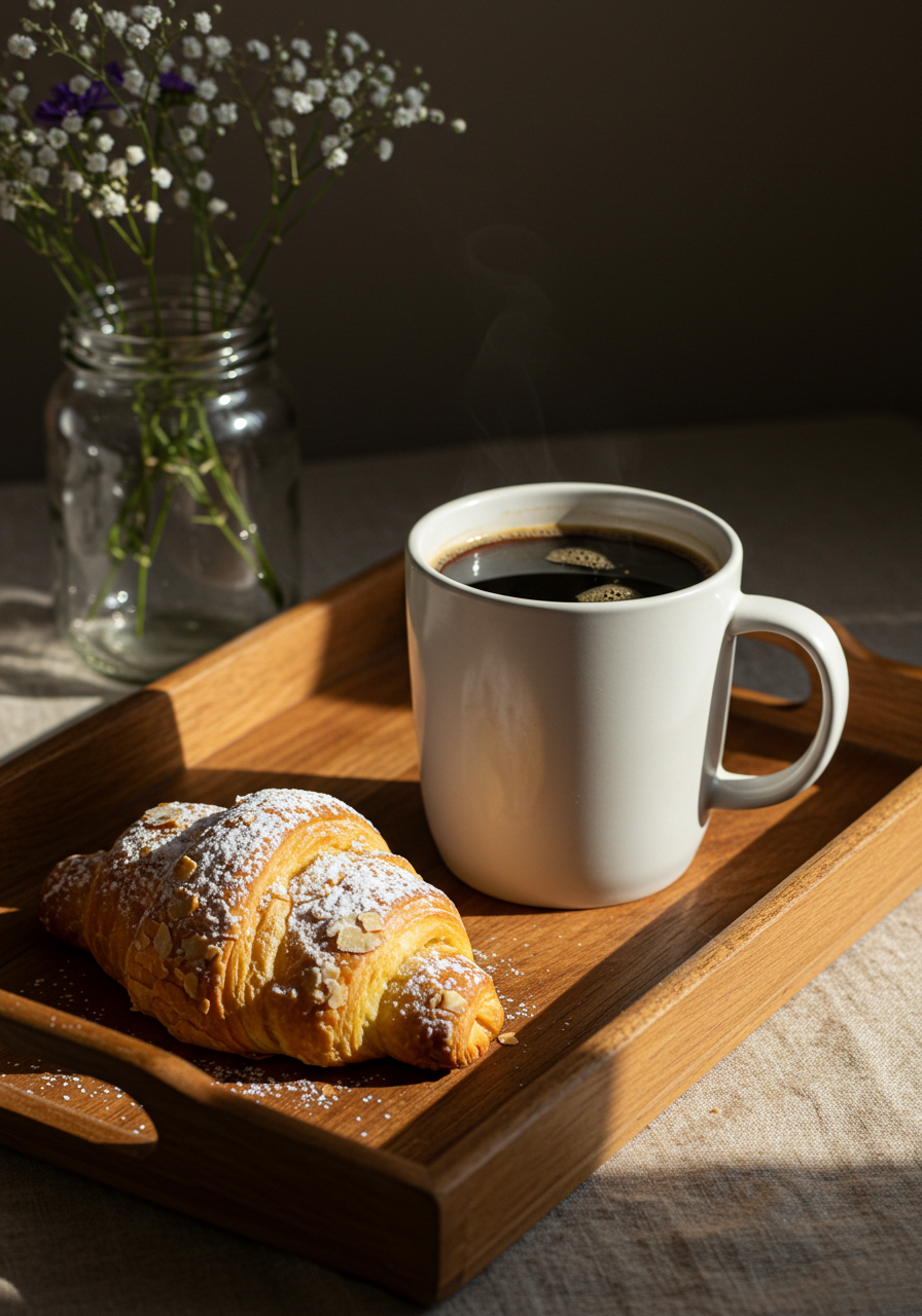 Almond Croissant Coffee Pair