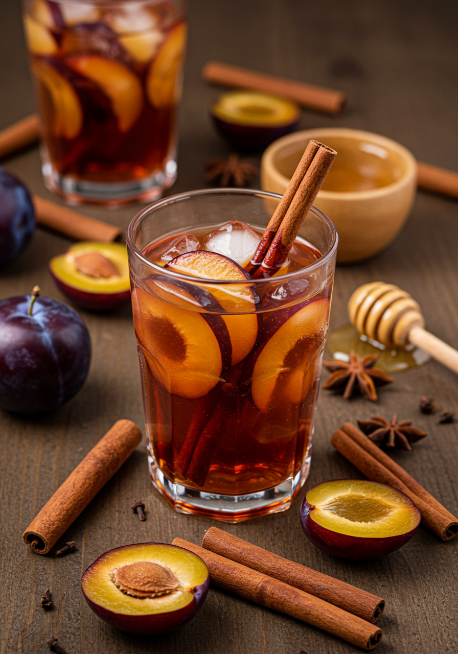 Cinnamon Plum Iced Tea