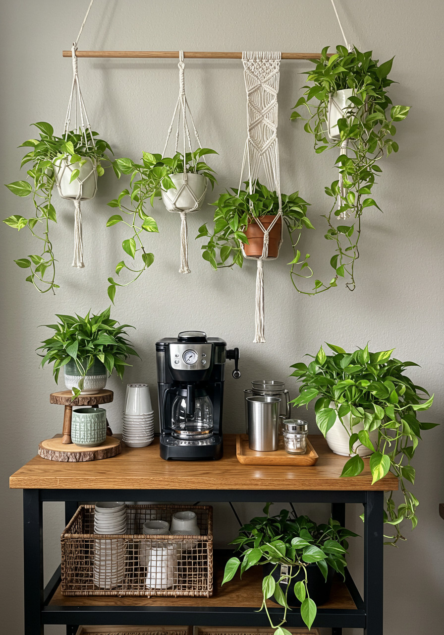 Coffee Corner with Floating Plants