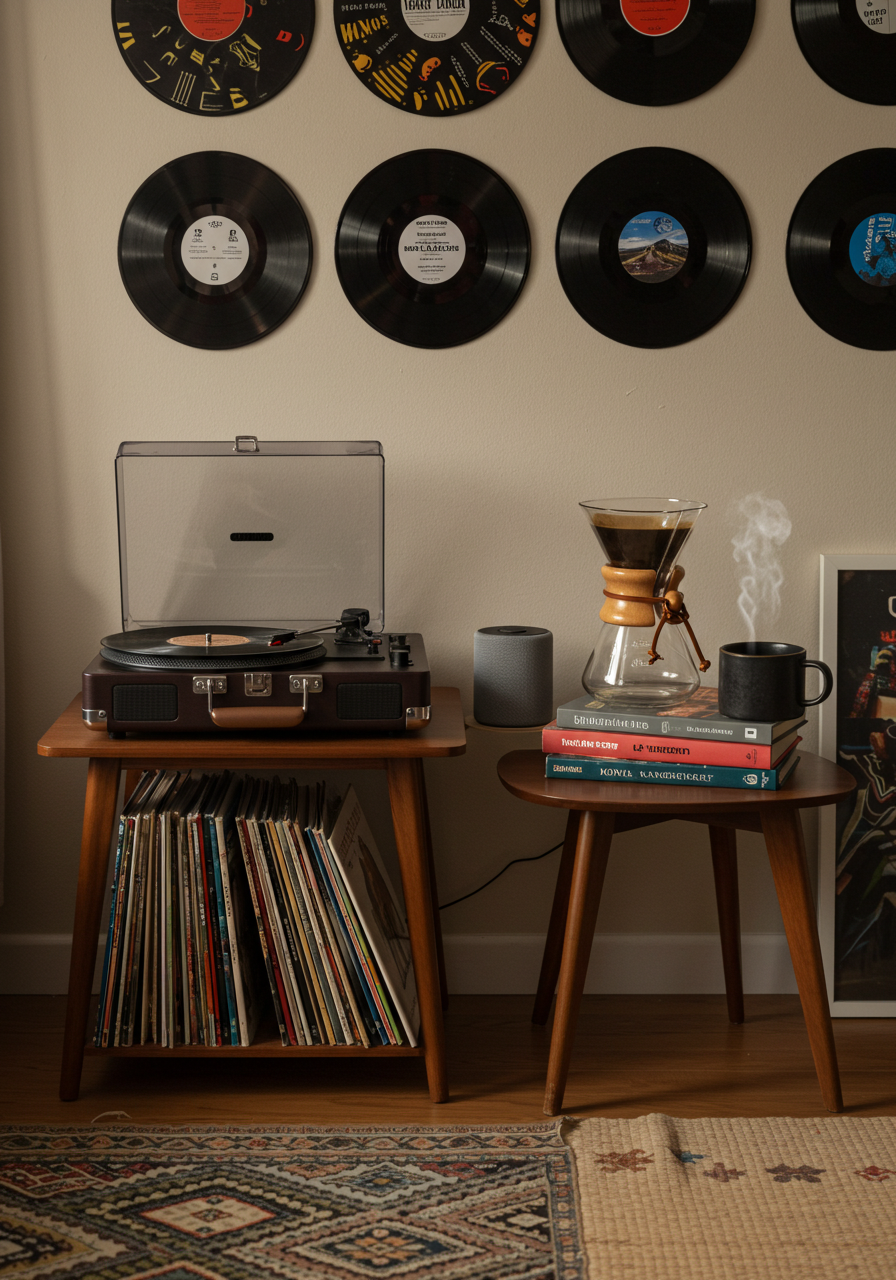 Coffee and Music Duo Setup