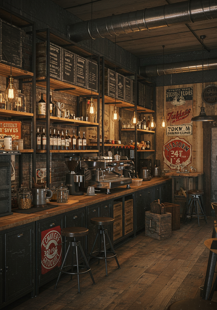 Industrial Chic Coffee Nook