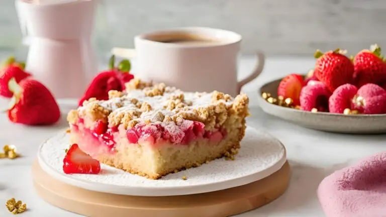 Irresistible Strawberry-Rhubarb Coffee Cake