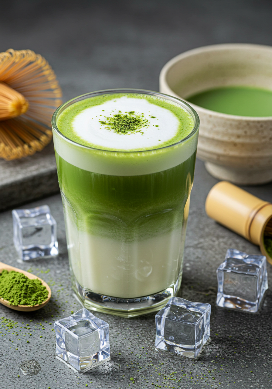 Matcha Iced Latte Tea