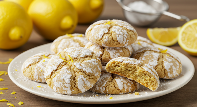 Meyer Lemon Crinkle Cookies
