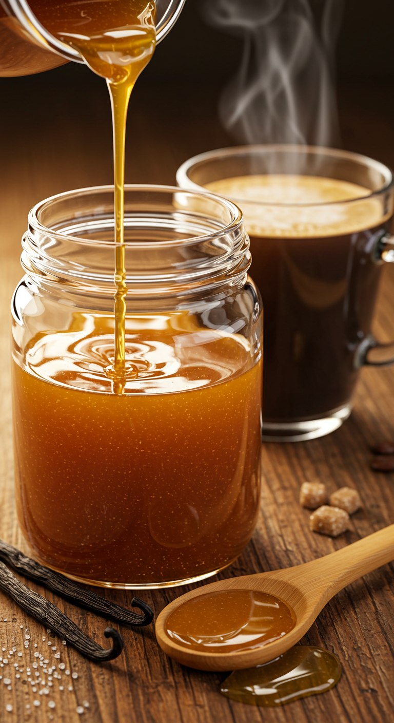 Homemade Vanilla Coffee Syrup Ingredients