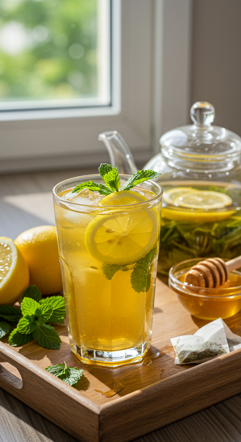 Classic Lemon Mint Iced Green Tea